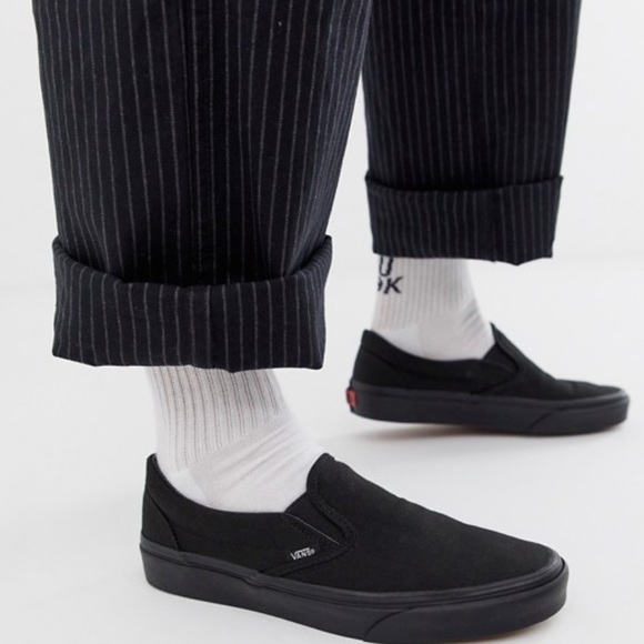 Vans Shoes - black slip on vans